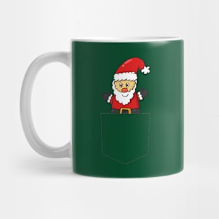 Funny Santa Claus in the pocket Mug